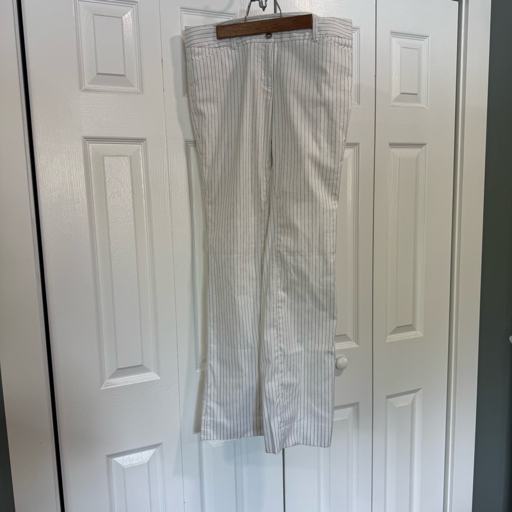 White House Black Market | Black and white striped pants size 6R